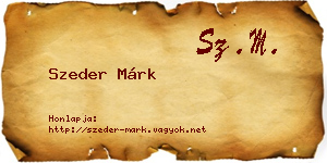Szeder Márk névjegykártya